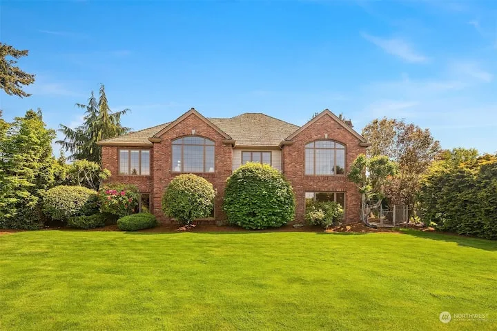 Beautiful spacious backyard with rolling soft lawn
